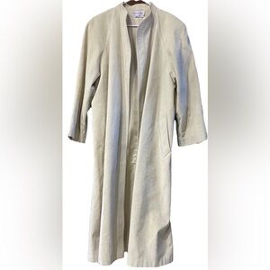 Vintage 1980s Ultra Suede Trench Coat Size 14 union made USA